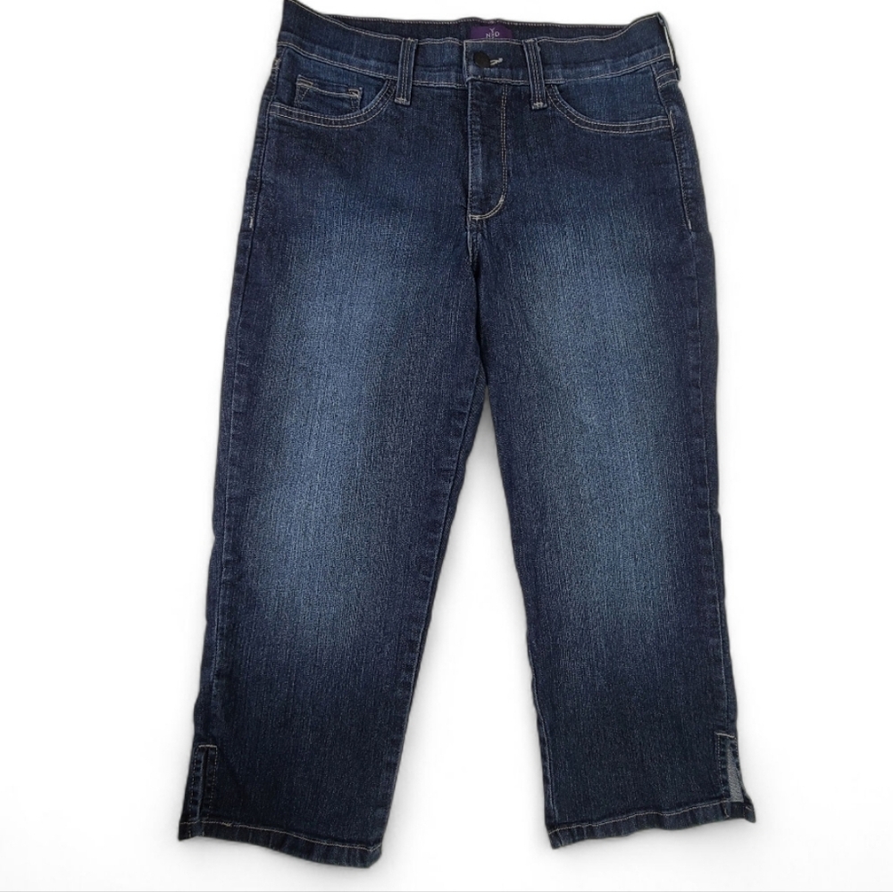 NYDJ Crop Jeans Blue Sz 6 Capri FLAW